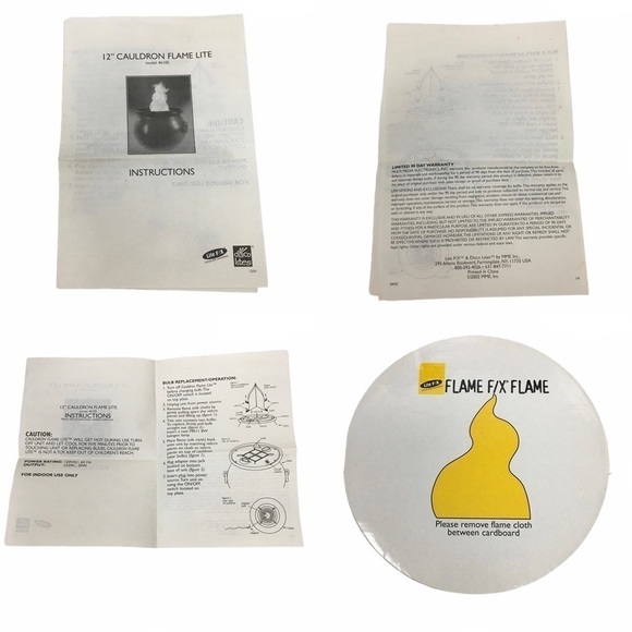 VINTAGE LITE F/X Halloween Cauldron Flame Lite Up Flicker Glow Decoration Spooky - Picture 8 of 16